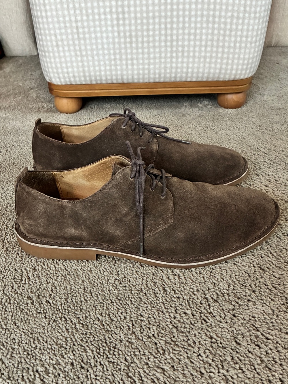 Florsheim Gannon Plain Toe Low Top Oxford Shoe Brown Suede Leather Sz 11